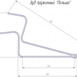 зуб пружинный "Польша" &#248;6